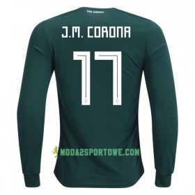 Koszulka Meksyk J.M.Corona 17 Mistrzostwa Świata 2018 Domowe Stroje Piłkarskie Długi Rękaw